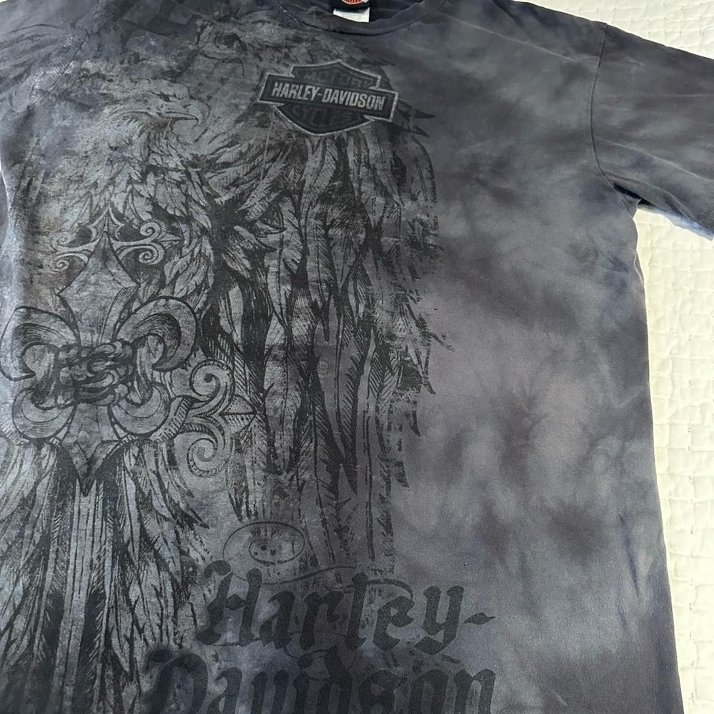 Harley-Davidson Black Short Sleeve Tee with Vintage Graphic - Picture 2 of 8